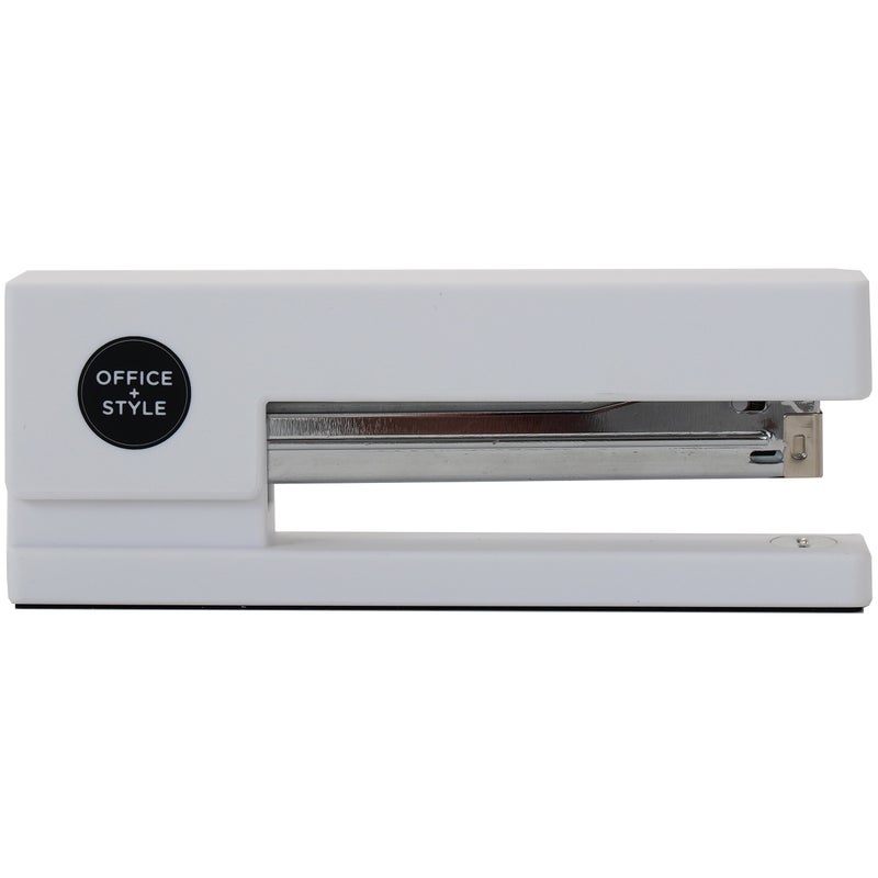 Office Style Precision Jam-Free Full Strip Non-Skid Stapler, White - Image 3